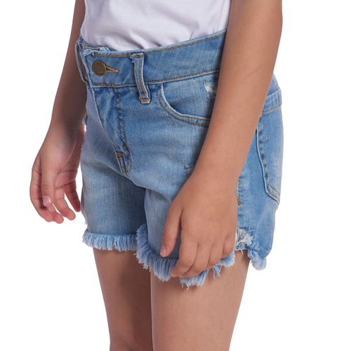 SHORT RIP CURL MID BLUE FRAYED NIÑA