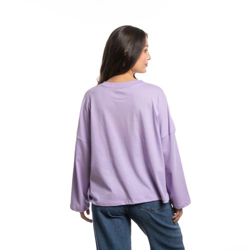 REMERA RUSTY SCRIPT OVERSIZED LS TEE MUJER
