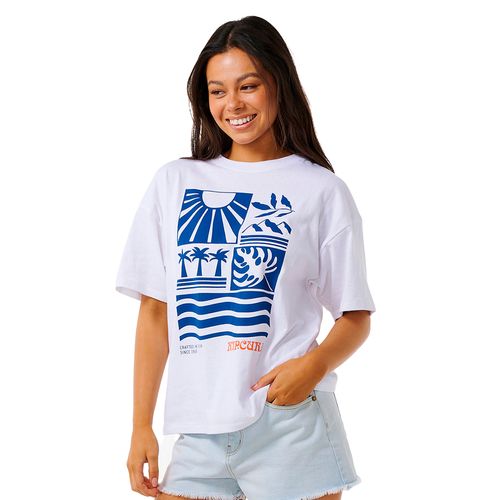 REMERA RIP CURL MC OVERSIZE SANTORINI MUJER