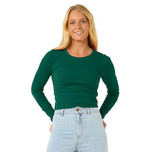 REMERA RIP CURL ML CLASSIC RIBBED MUJER