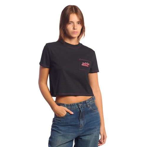 REMERA VOLCOM MC POCKET DIAL CROP MUJER