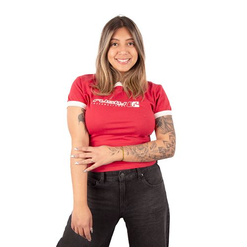 REMERA RUSTY INTERNATIONAL SKIMMER RINGER MUJER
